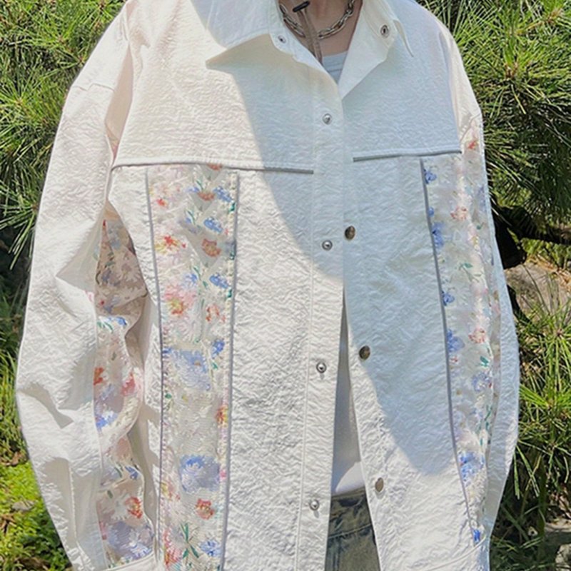 Men's Stylish Semi-Sheer Floral Shirt - Breathable Long Sleeve Button-Up for Any Occasion