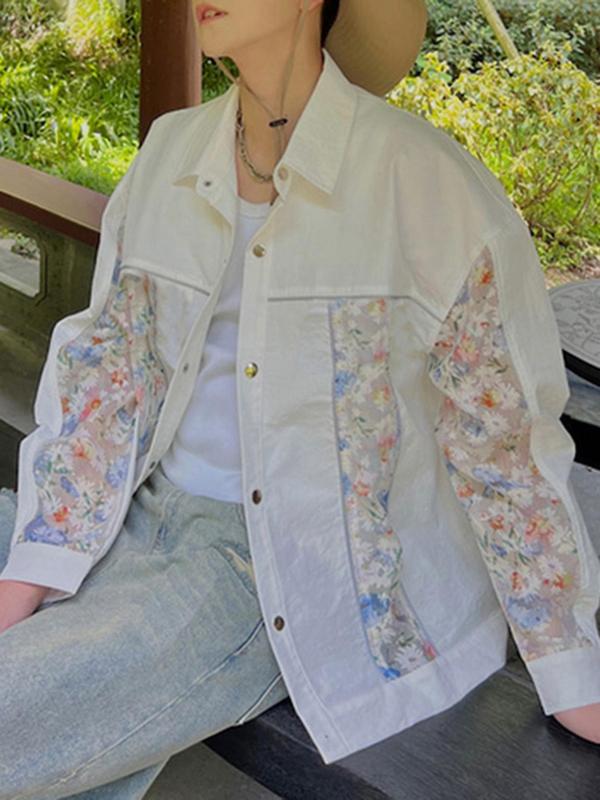 Men's Stylish Semi-Sheer Floral Shirt - Breathable Long Sleeve Button-Up for Any Occasion