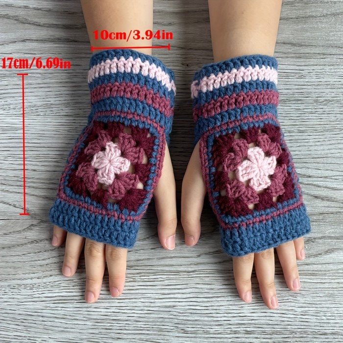 Funky Crochet Fingerless Gloves: Stylish And Warm for Fall\u002FWinter - No Power Required