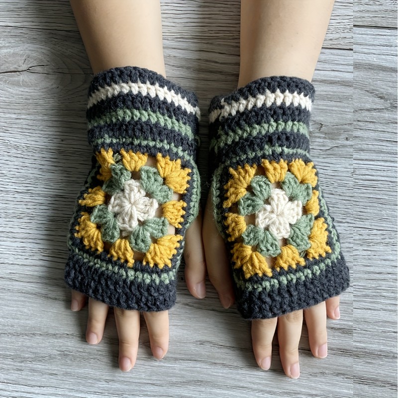 Funky Crochet Fingerless Gloves: Stylish And Warm for Fall\u002FWinter - No Power Required