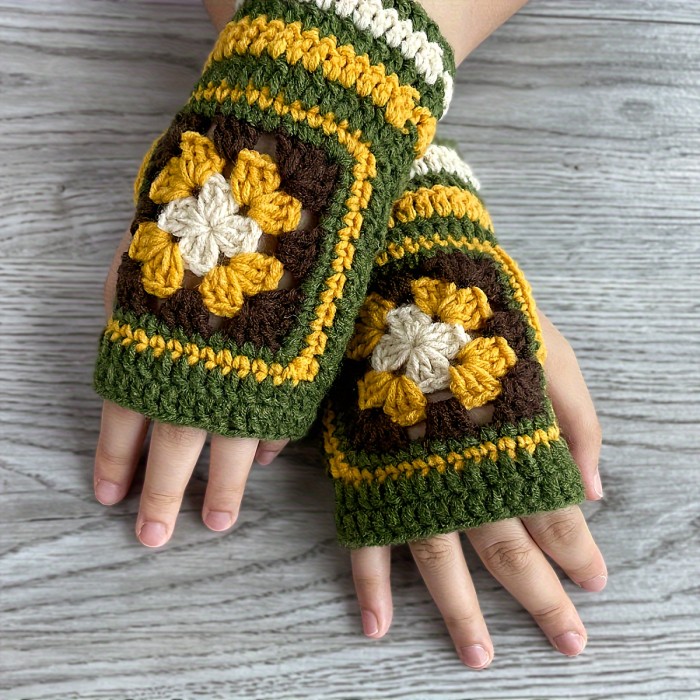 Funky Crochet Fingerless Gloves: Stylish And Warm for Fall\u002FWinter - No Power Required