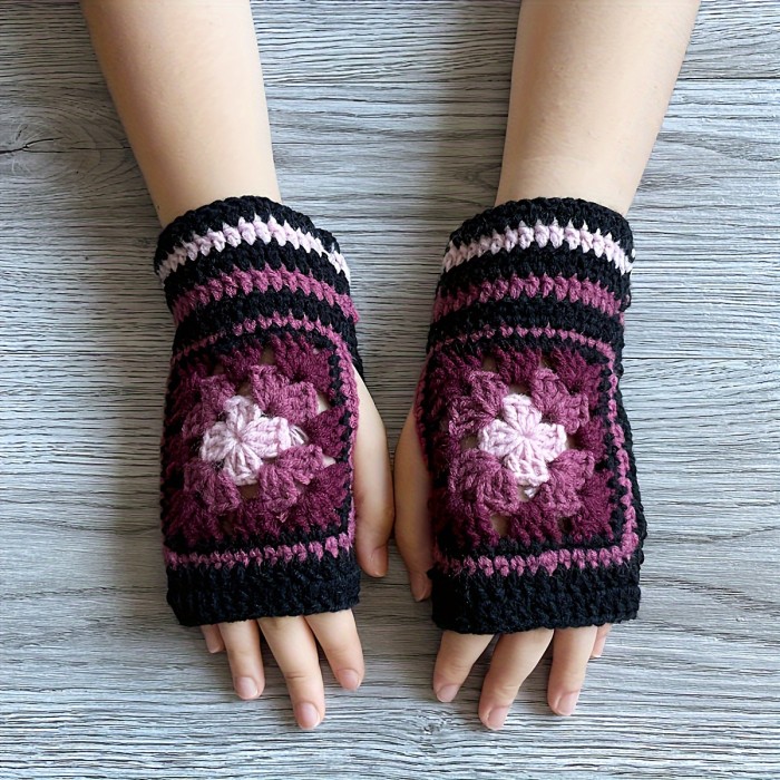 Funky Crochet Fingerless Gloves: Stylish And Warm for Fall\u002FWinter - No Power Required
