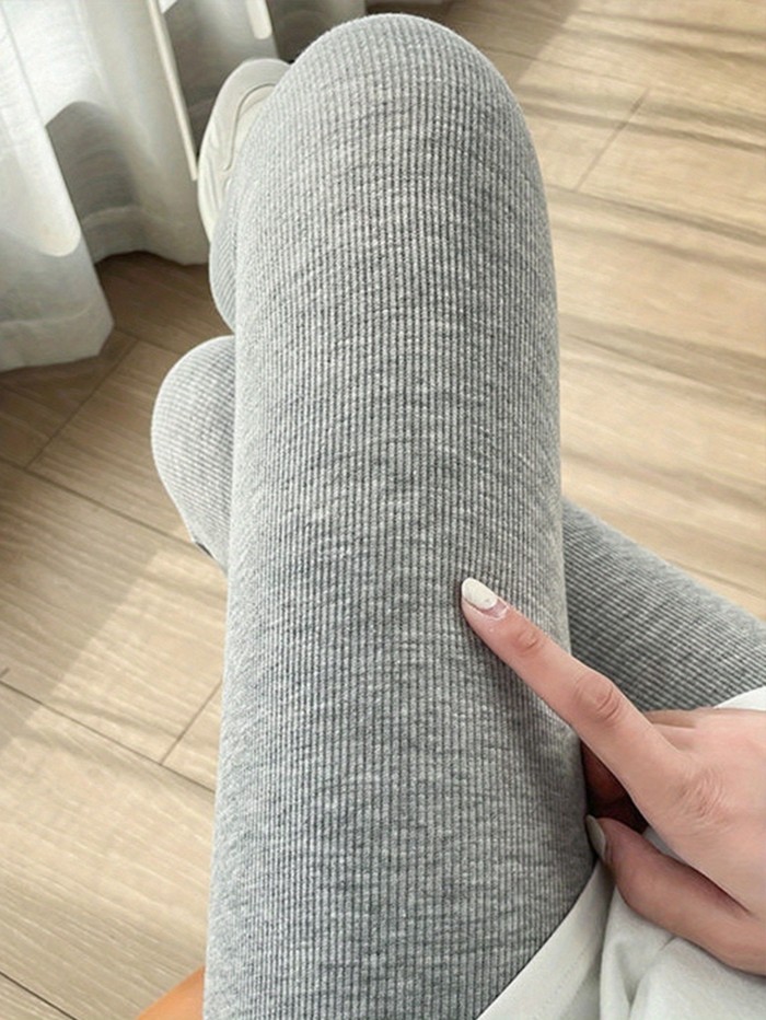 1PCS 360g Winter Pure Color Striped Size Plus Comfortable Jogging Compression Skinny Race Leggings Tights Curvy Breathable Slimming  Woman Gym Bum Lift Capris Sport Lady Indoor Tracksuits