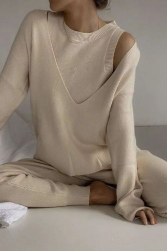 Fashion reversible three-piece set