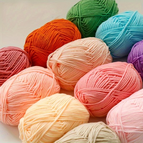1pc Milk Cotton Yarn For DIY Knitting And Crocheting Blanket Sweater Scarf Doll Crochet Amigurumi Thread Tuffting Gun Line 5plys 3740.16inch 1.76oz\u002Froll