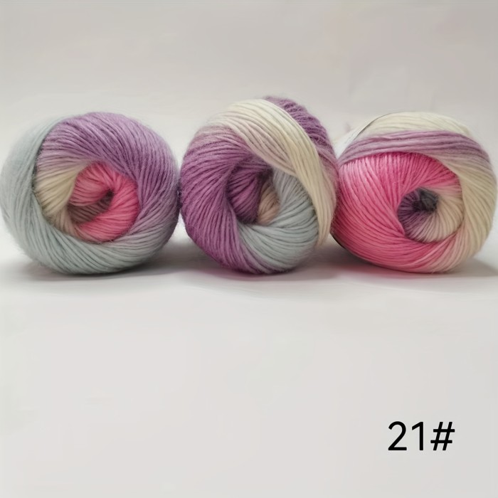 3pcs 5.29oz\u002F3pcs High Quality 100% Wool Colored Yarn Hand Knitting Yarn Crochet Yarn Crocheting For Scarf Shawl Sweater