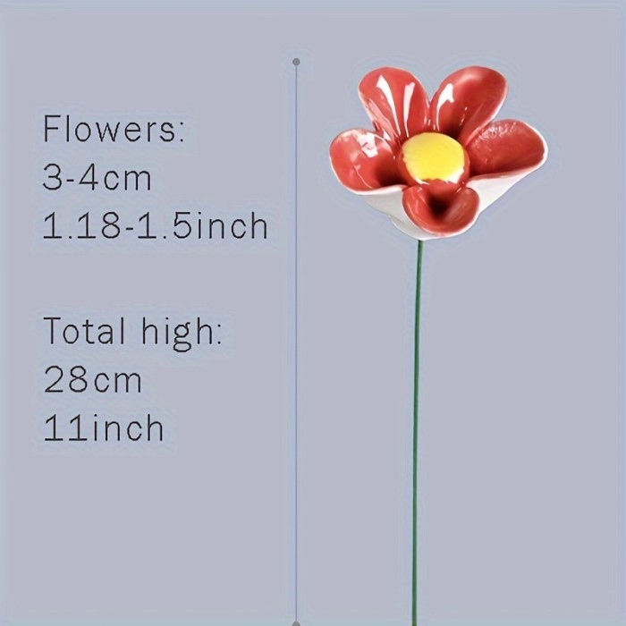 Porcelain Artificial Flowers Color And Flower Type Are Random