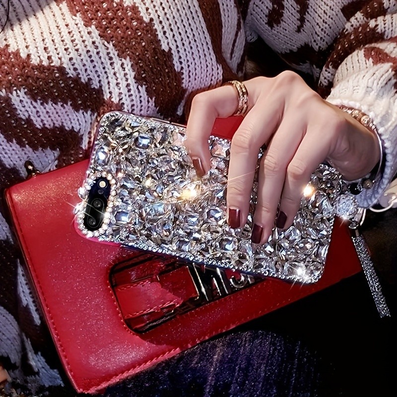 Luxurious Rhinestone Tassel Phone Case - Durable, Shockproof, and Stylish Design - Compatible with iPhone 15 Pro Max, Samsung S Series, and Note Series