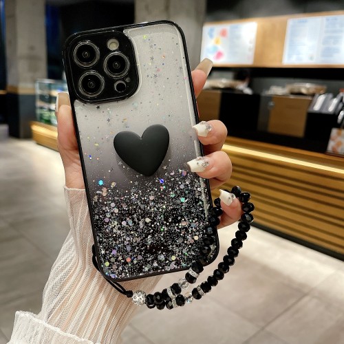 Fashion Starry Sky Love Romantic Style Phone Case For IPhone 11 11Promax 12 12Promax 13 13Pro 13Promax 14 14Plus 14Pro 14Promax 15 15Pro 15Plus 15Promax TPU Material Phone Protection Back Cover With Hanging Rope