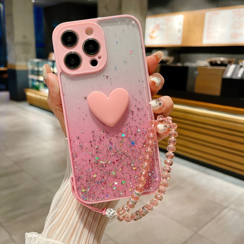 Fashion Starry Sky Love Romantic Style Phone Case For IPhone 11 11Promax 12 12Promax 13 13Pro 13Promax 14 14Plus 14Pro 14Promax 15 15Pro 15Plus 15Promax TPU Material Phone Protection Back Cover With Hanging Rope