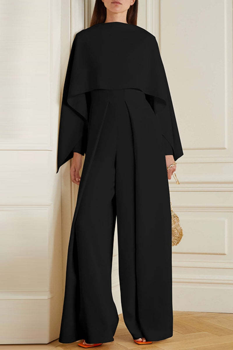 Casual Solid Backless O Neck Regular Jumpsuits(2 Colors) main image 0