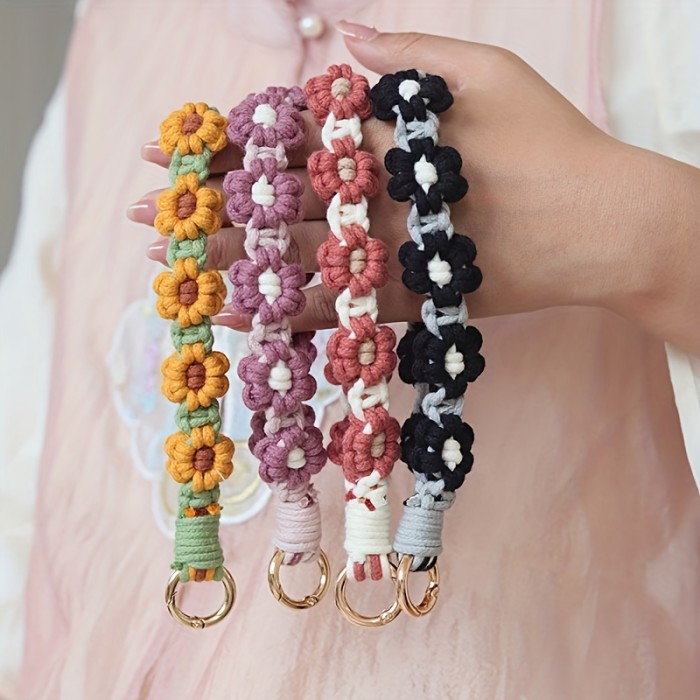 Unique Handwoven Cotton Rope Pendant for Mobile Phone, Key, Bag - Fashionable Accessory