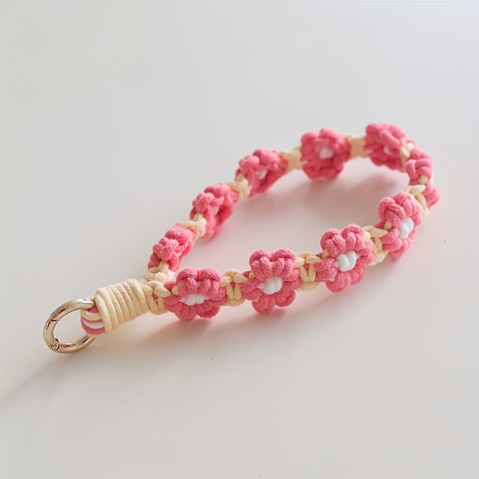 Unique Handwoven Cotton Rope Pendant for Mobile Phone, Key, Bag - Fashionable Accessory