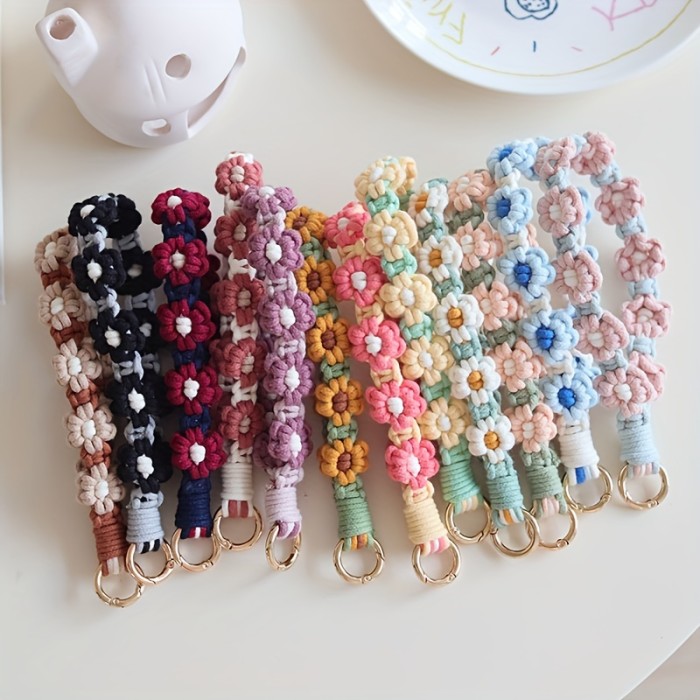 Unique Handwoven Cotton Rope Pendant for Mobile Phone, Key, Bag - Fashionable Accessory