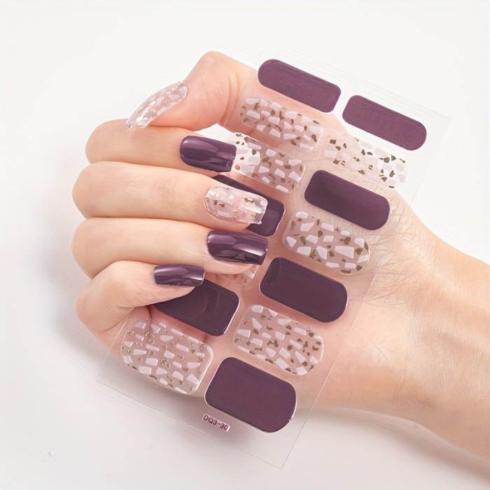 20 Vibrant Colors High-Quality Full-Coverage Nail Wraps Stickers for Nail Art Designs
