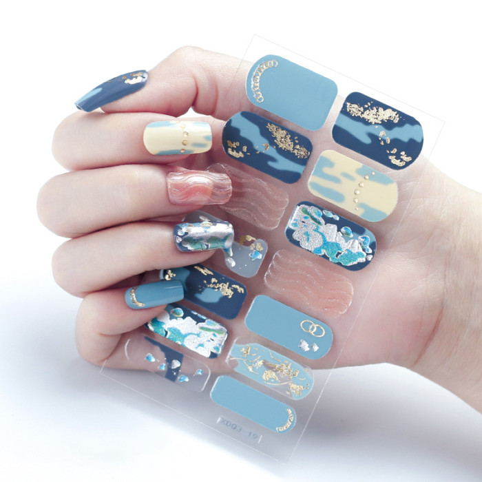 20 Vibrant Colors High-Quality Full-Coverage Nail Wraps Stickers for Nail Art Designs