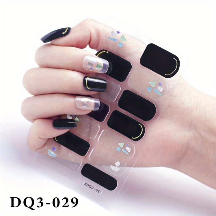 20 Vibrant Colors High-Quality Full-Coverage Nail Wraps Stickers for Nail Art Designs