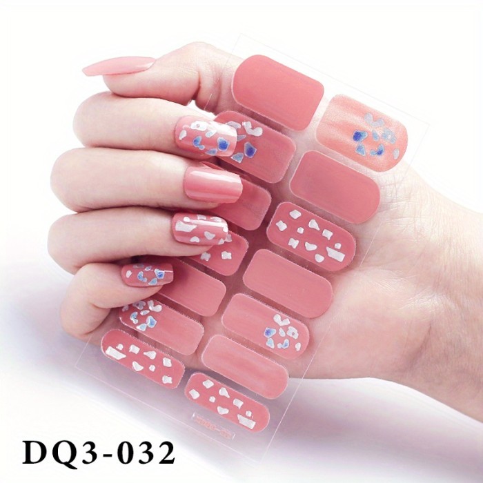 20 Vibrant Colors High-Quality Full-Coverage Nail Wraps Stickers for Nail Art Designs
