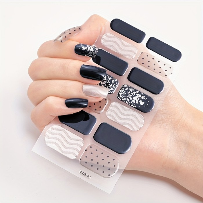 20 Vibrant Colors High-Quality Full-Coverage Nail Wraps Stickers for Nail Art Designs