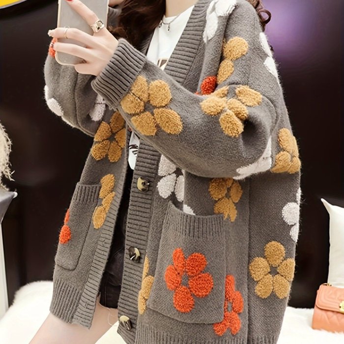Women's Cozy Cable Knit Cardigan Sweater