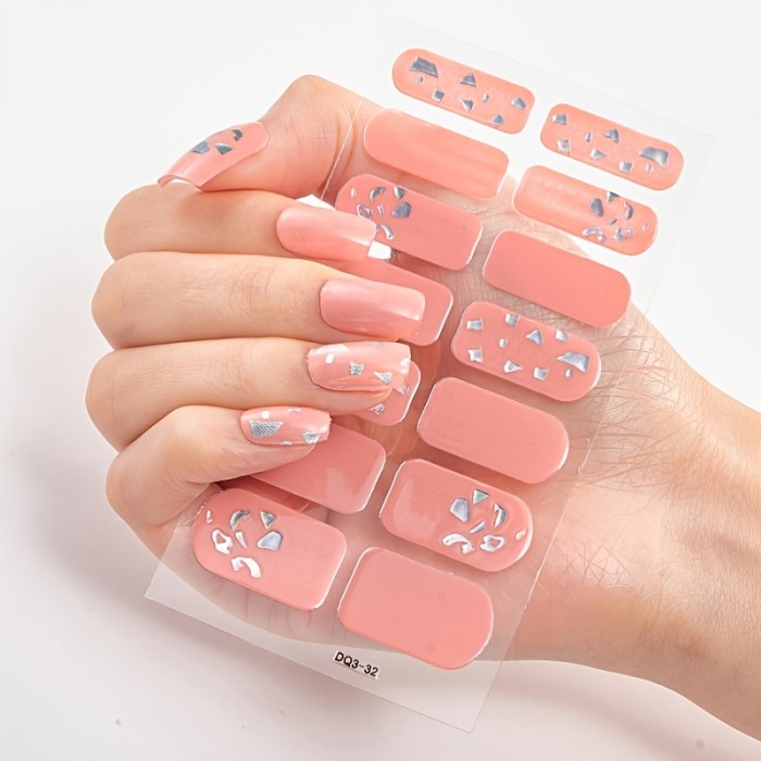 20 Vibrant Colors High-Quality Full-Coverage Nail Wraps Stickers for Nail Art Designs