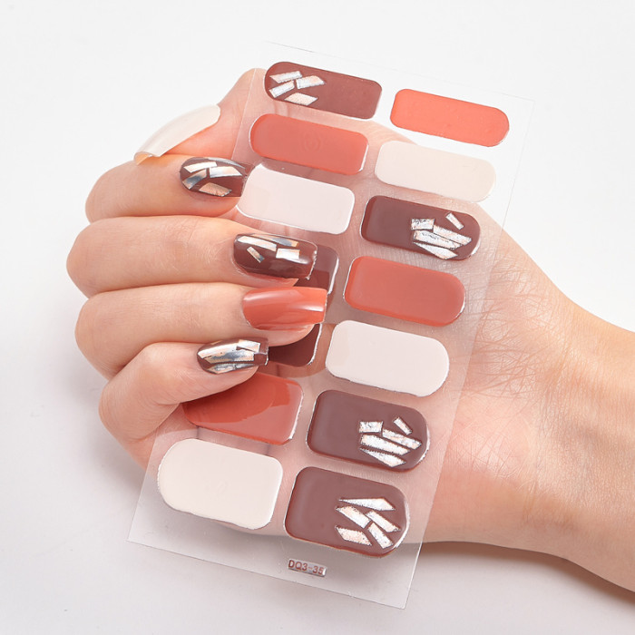 20 Vibrant Colors High-Quality Full-Coverage Nail Wraps Stickers for Nail Art Designs