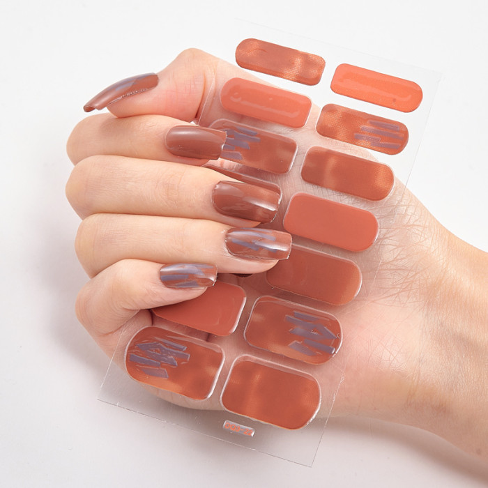 20 Vibrant Colors High-Quality Full-Coverage Nail Wraps Stickers for Nail Art Designs