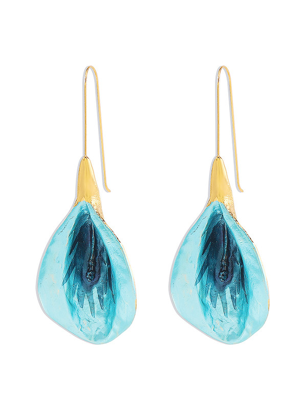 Flower Shape Drop Earrings