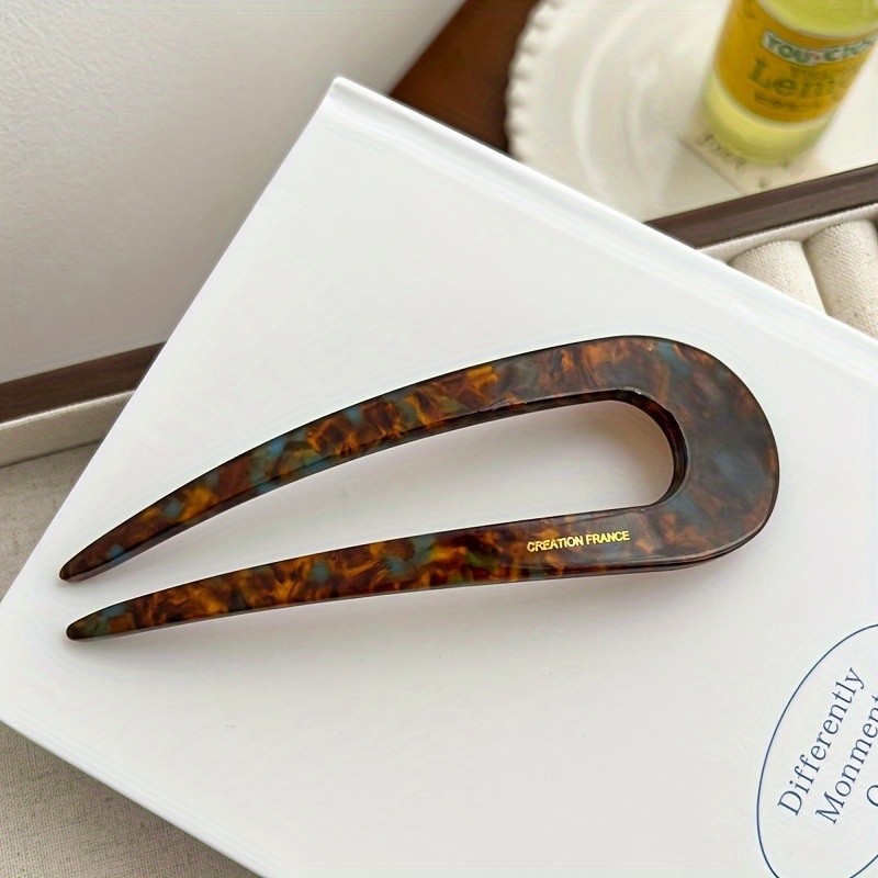 Elegant U-Shaped Hairpin for Women - Modern Minimalist Design, Perfect for Valentine's Day & Everyday Glam