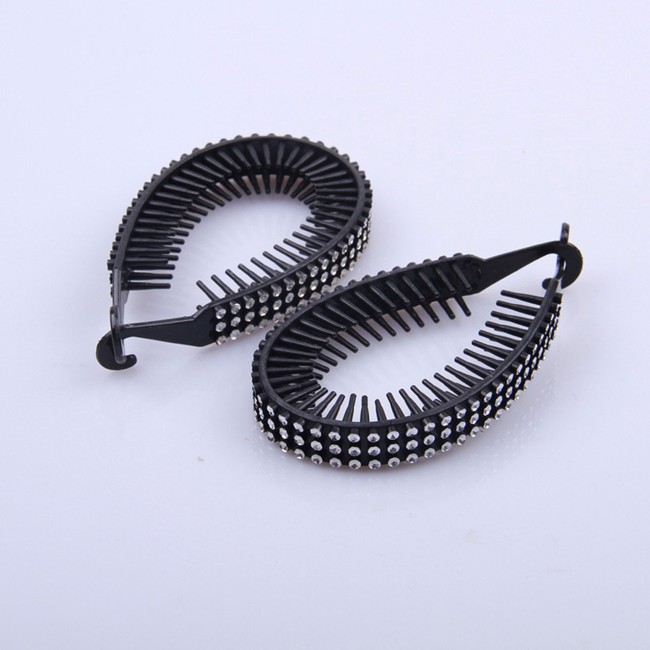 2pcs Elegant Hair Claw Clips for Women - Simple, Solid Color, Rectangular Design - Perfect for Styling Updos & Ponytails