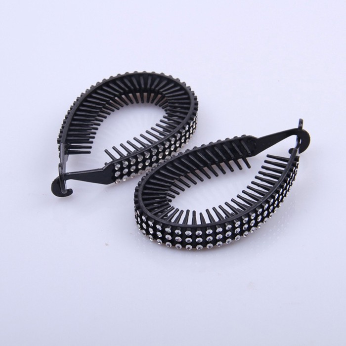 2pcs Elegant Hair Claw Clips for Women - Simple, Solid Color, Rectangular Design - Perfect for Styling Updos & Ponytails