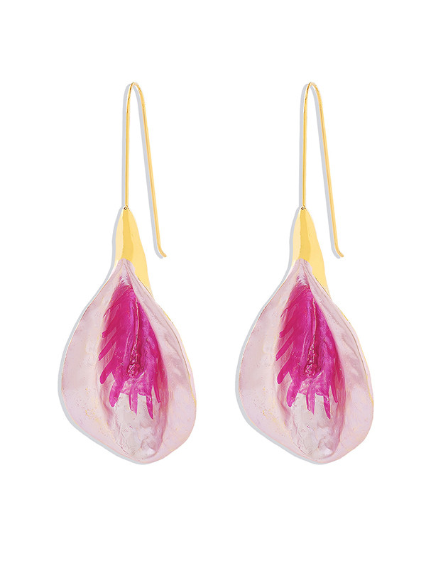 Flower Shape Drop Earrings