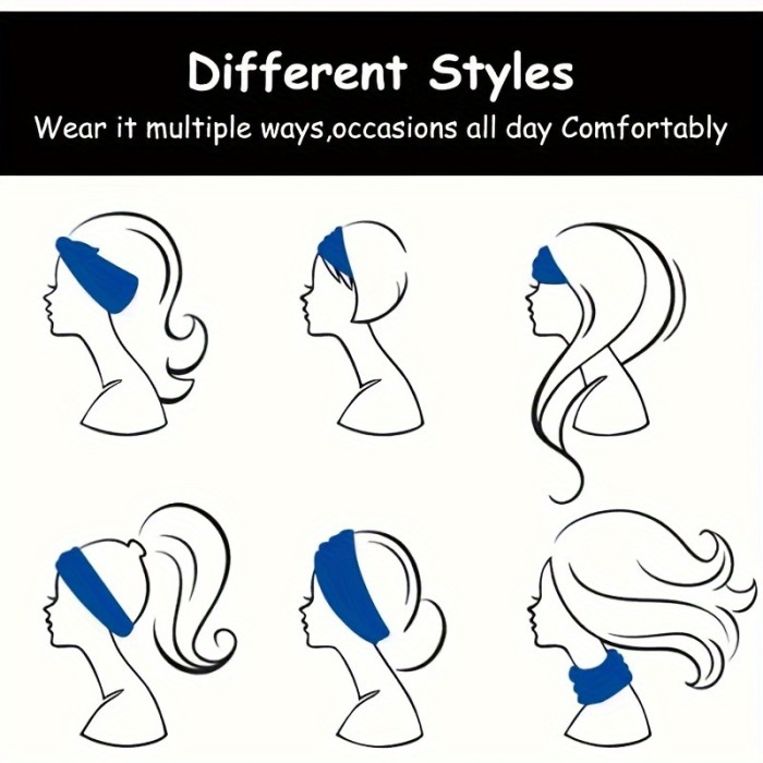 1 Pc Wide Headbands For Women Stylish Solid Color Head Wraps Sport Yoga Hairbands Turban Hair Accessories