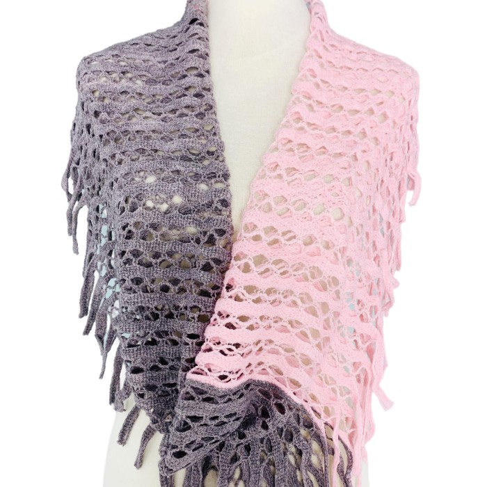 Ultra Soft Two Tone Knitted Fringed Infinity Scarf – Twistable Loop Snood for Chic Style & Cozy Warmth
