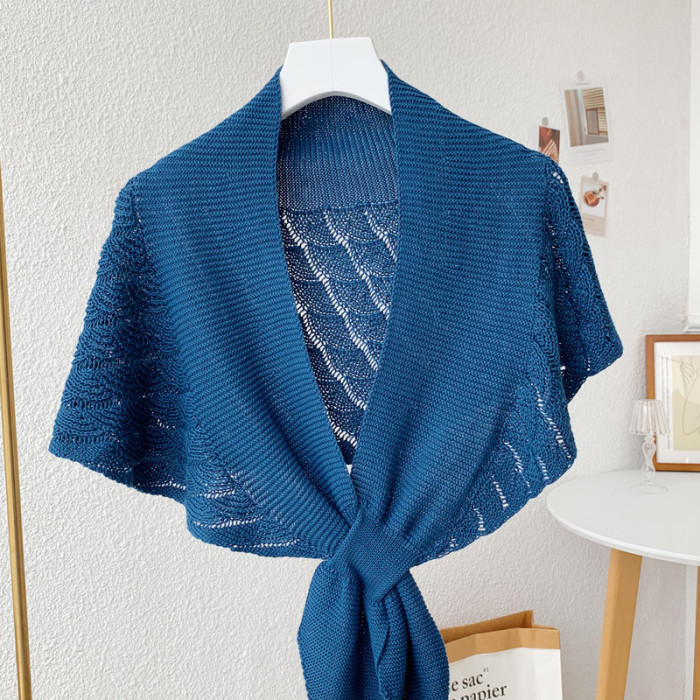 Fashion Shawl Ladies Hollow Knitting Cape Outer Small Shawl Knitted Vest Shoulder Scarf For Women