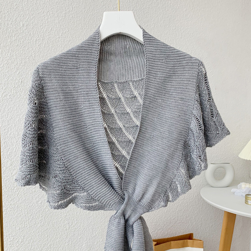 Fashion Shawl Ladies Hollow Knitting Cape Outer Small Shawl Knitted Vest Shoulder Scarf For Women