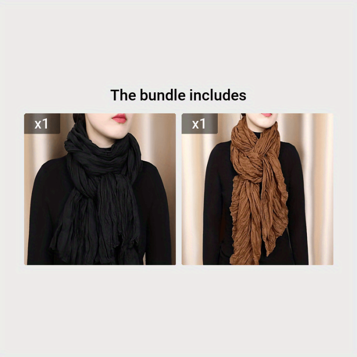 Women's Scarf - Soft, Lightweight, Breathable, Solid Color Bali Yarn Wrap for Casual Travel, Sun Protection, and Decorative Headscarf Purposes