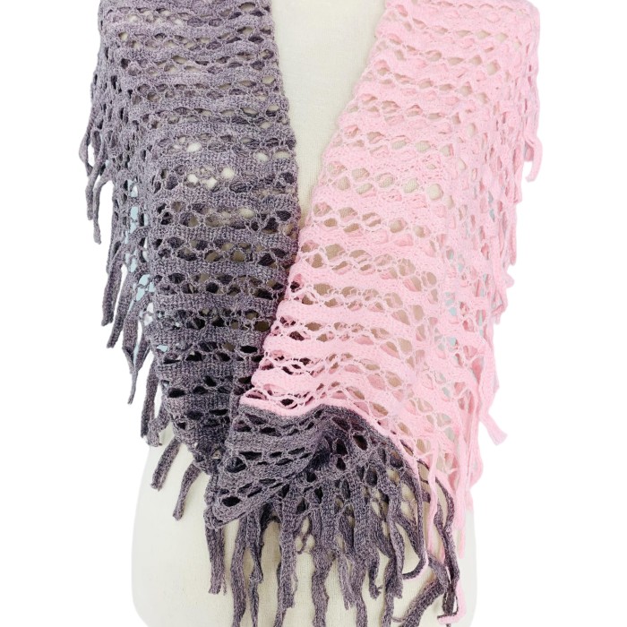 Ultra Soft Two Tone Knitted Fringed Infinity Scarf – Twistable Loop Snood for Chic Style & Cozy Warmth