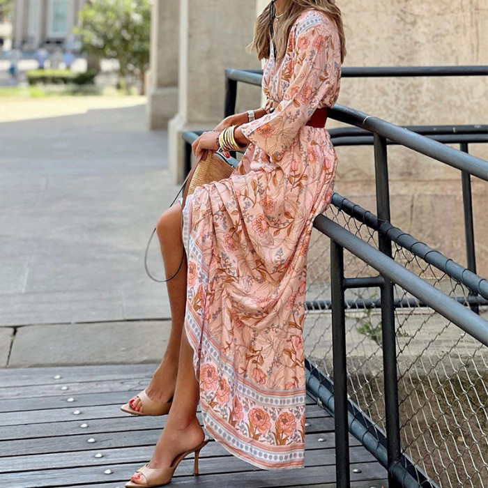Stylish Boho Print Dress