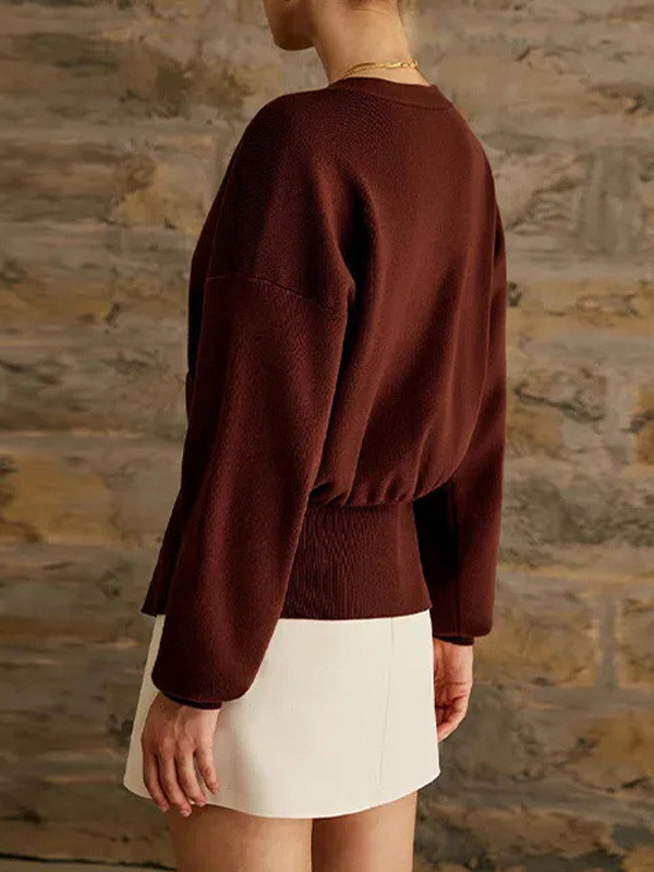 Stylish V-Neck Button-Up Cardigan