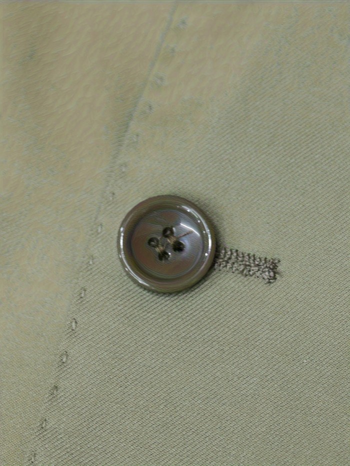 Men's Casual Blazer with Lapel Collar - Long Sleeve, Solid Color, Machine Washable - Perfect for Spring\u002FFall