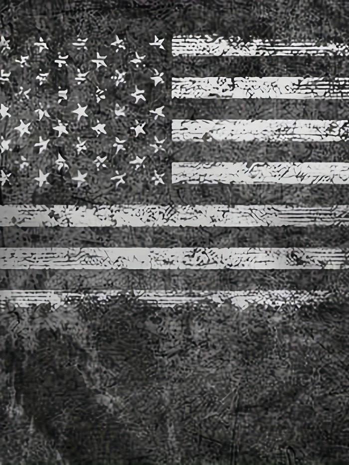 Men's Patriotic American Flag Long Sleeve T-Shirt - Casual, Breathable Polyester, Machine Washable