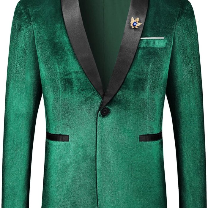 Plus Size Velvet One Button MAGE MALE Men's Slim Fit Suit Blazer Shawl Lapel Dinner Prom Wedding Tuxedo Jacket