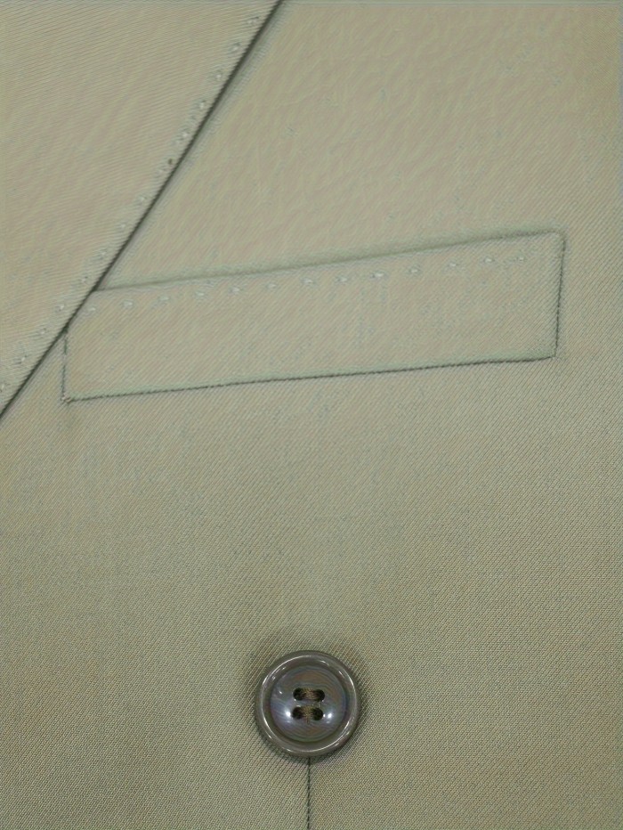 Men's Casual Blazer with Lapel Collar - Long Sleeve, Solid Color, Machine Washable - Perfect for Spring\u002FFall
