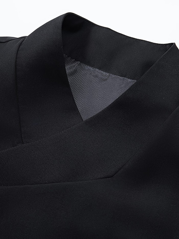 Men's Chic V-Neck Slant Single Breasted Waistcoat - Formal Dress Vest for Wedding Party, Performance, and Special Occasions - Stylish, Versatile, and Comfortable Design with Adjustable Back and Classic V-Neckline