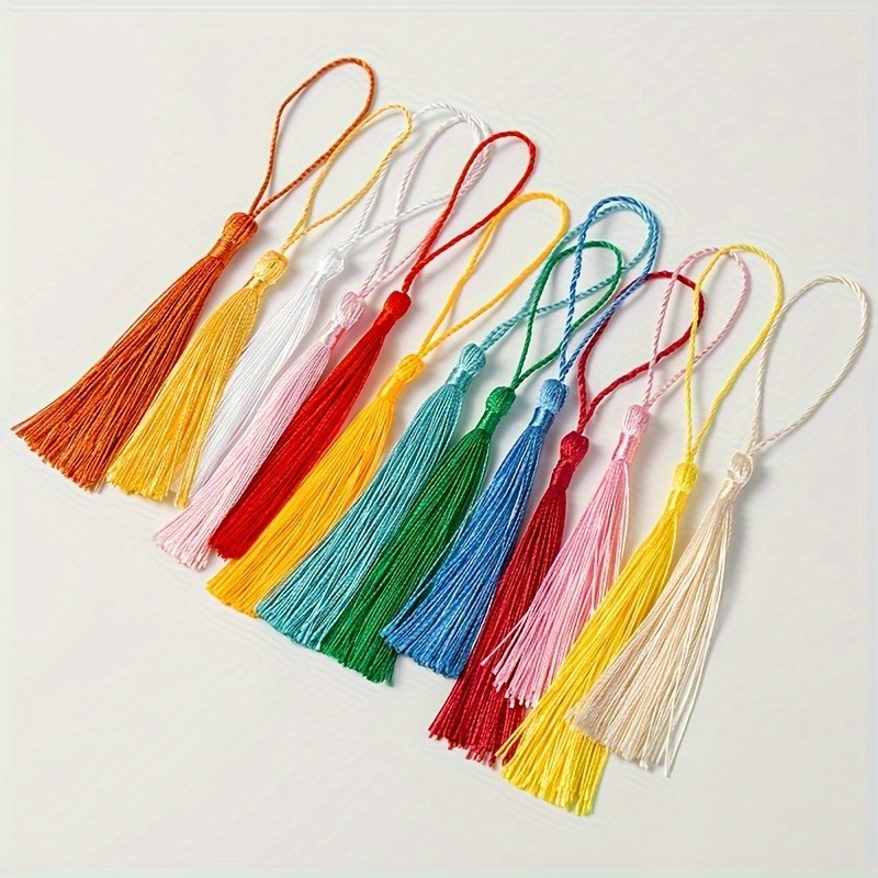 50pcs Luxurious Long Tassel Pendants - Decorative Embellishments for Bridal Bouquet, Sewing, and Jewelry Making - Ideal Gift for Graduation, Love-Themed Occasions, and DIY Crafts