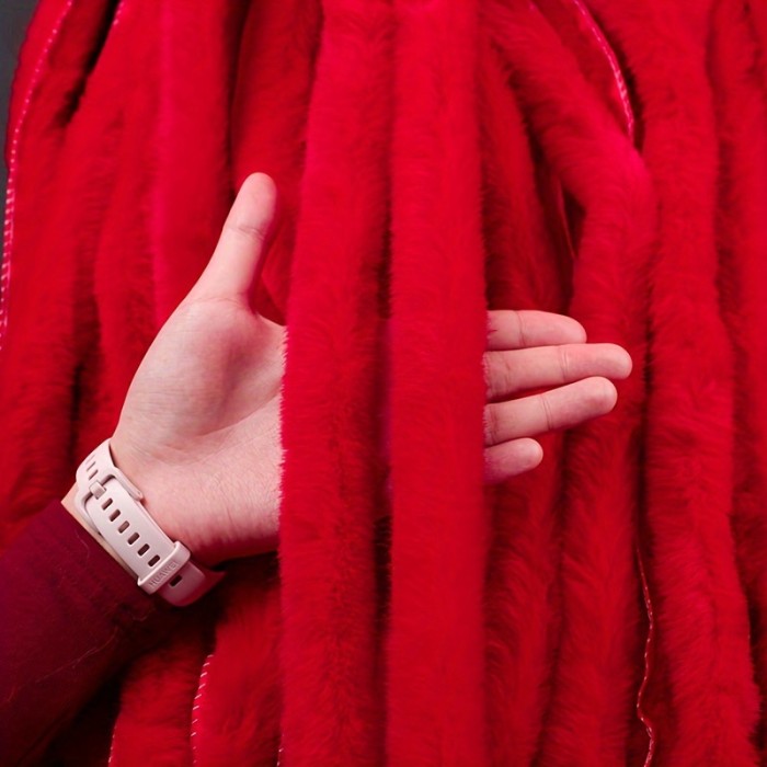 39.4  Faux Mink Fur Trim - DIY Sewing & Craft Accessory for Cheongsam, Christmas Decorations & Apparel Embellishments