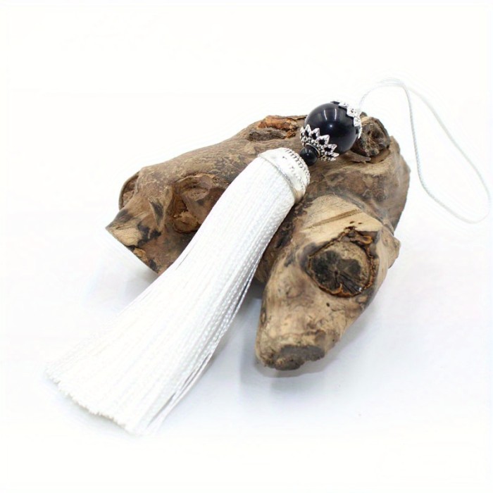 Vintage Chinese Hand Woven Polyester Tassel Pendant - Multi-Functional DIY Decorative Accessory, No Feathers, Electricity-Free, 1 Pc