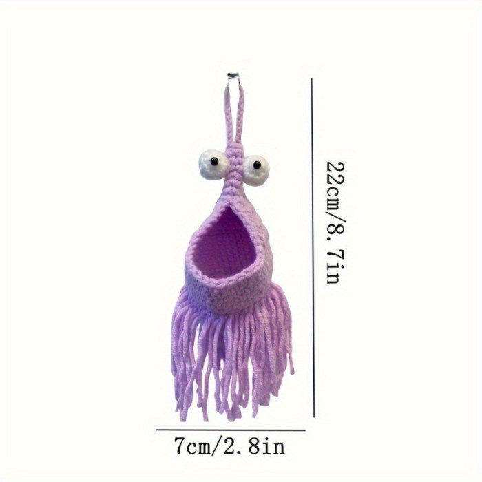 1 piece lobster shaped crochet plant ornament - plush home decoration and car seat wall decoration