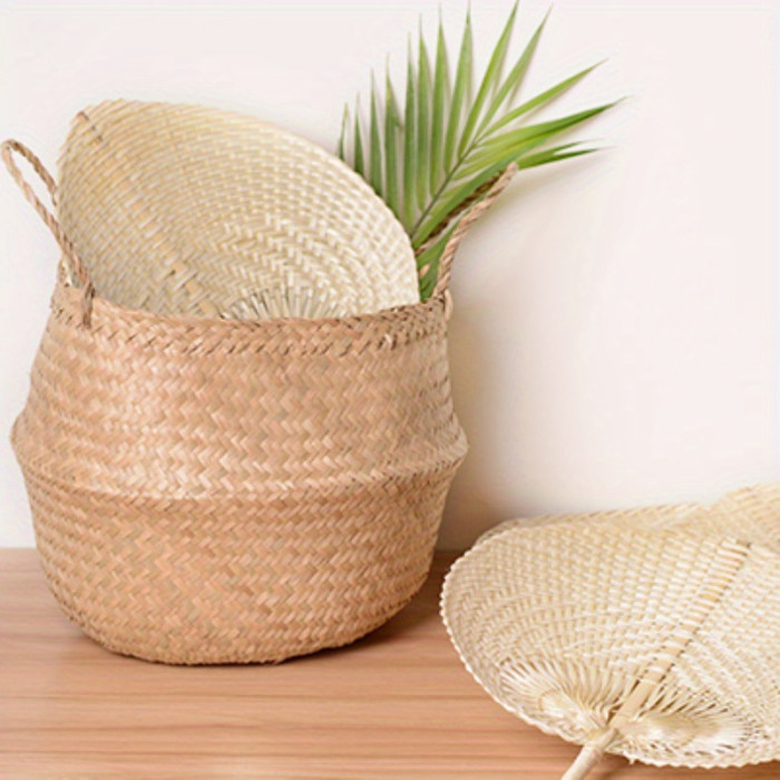 1pc Exquisite Peach-Shaped Bamboo Handheld Fan - Unique Traditional Design, Natural Cooling, Party Prop, Decorative Accessory for Home, Living Room, Office - Perfect Gift for Mothers Day, New Year, Easter
